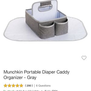 Gray Munchkin Diaper organizer